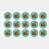 Sparrow Chocolate Egg Happy Oaster | Personalisier Etiketten (Blatt)