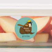 Sparrow Chocolate Egg Happy Oaster | Personalisier Etiketten (Befestigt)