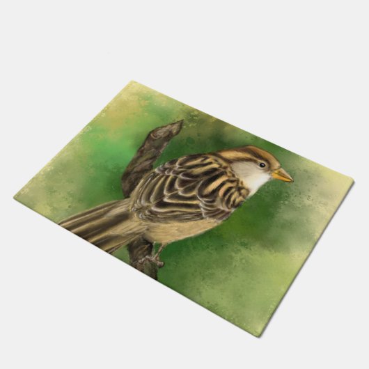 Sparrow Doormat Little Bird Fußmatte (Schrägansicht)