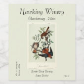 Sparrow-Falken Weinetikett (Einzelnes Label)