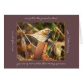 Sparrow fällt Parakaleo-Notenkarte (Vorderseite (Horizontal))