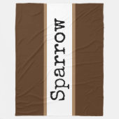 SPARROW Fun Moderne, breit braune Streifen Fleecedecke (Vorderseite)