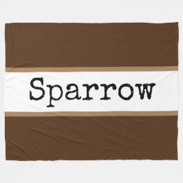 SPARROW Fun Moderne, breit braune Streifen Fleecedecke