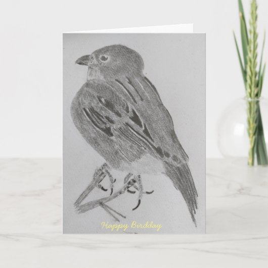 Sparrow-Geburtstagskarte Karte (Vorderseite)
