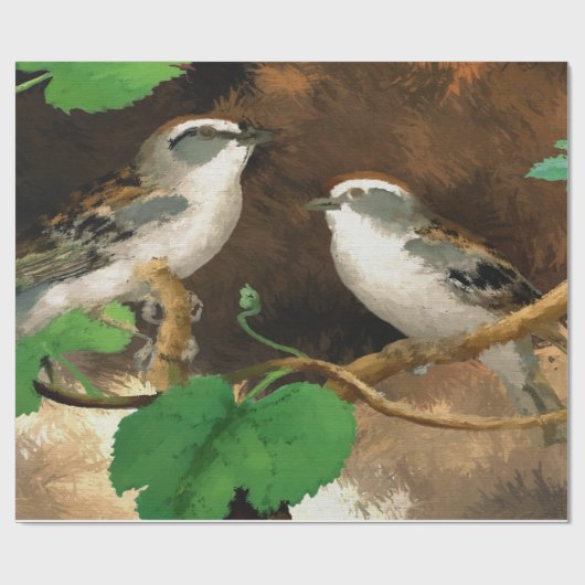 Sparrow Geschenkpapier (Flach)