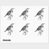 Sparrow-Große Sparrow-Kleidung/Sparrow-Aufkleber Quadratischer Aufkleber (Blatt)