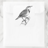 Sparrow-Große Sparrow-Kleidung/Sparrow-Aufkleber Quadratischer Aufkleber (Tasche)