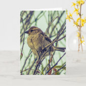 Sparrow im Tree-Foto Karte (Gelbe Blume)