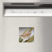 Sparrow im Winter Magnet (In Situ (Geschirrspüler))