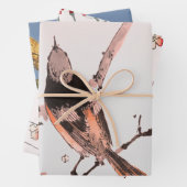 SPARROW IN BAUJAPANISCHEN GESCHENKENNZEICHEN GESCHENKPAPIER SET (Beispiel)