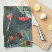 Sparrow in einem Kirschbaum, Bruno Liljefors Geschirrtuch (Viertel Falte)