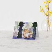 Sparrow in Gewartet Notenkarte Karte (Gelbe Blume)