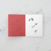 Sparrow in Liebe, Herz-Muster Wasserfarbe (Innenseite)