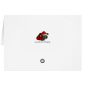 Sparrow in Snow Hat Weihnachtskarte (Rückseite Horizontal)