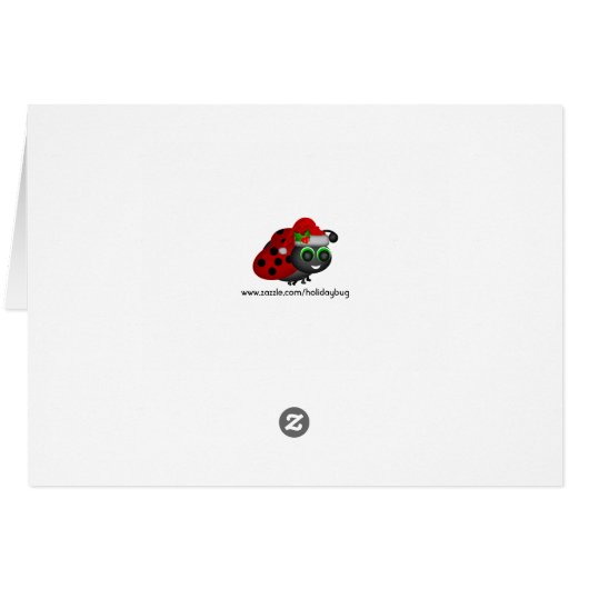 Sparrow in Snow Hat Weihnachtskarte (Rückseite Horizontal)