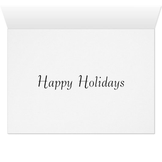 Sparrow in Snow Hat Weihnachtskarte (Innenansicht Horizontal (Unten))