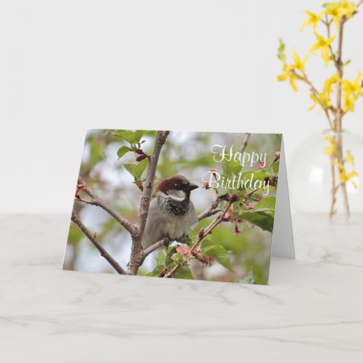 Sparrow Karte (Gelbe Blume)
