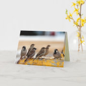 Sparrow Karte (Gelbe Blume)