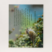Sparrow mit Bibelverse von Matthew 10:29-31 Puzzle (Vertikal)