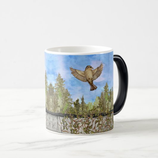 Sparrow Morphing-Tasse Verwandlungstasse (VorderseiteRechts)