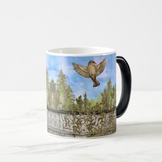 Sparrow Morphing-Tasse Verwandlungstasse (VorderseiteRechts)