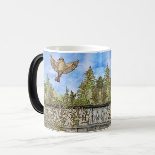 Sparrow Morphing-Tasse Verwandlungstasse (Vorderseite Links)