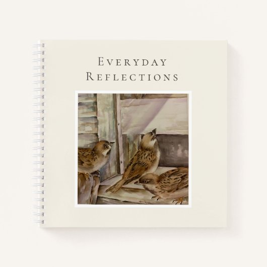 Sparrow Notebook | Nature Writing Journal Notizblock (Vorderseite)