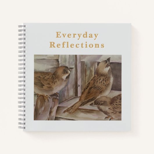 Sparrow Notebook | Nature Writing Journal Notizblock (Vorderseite)