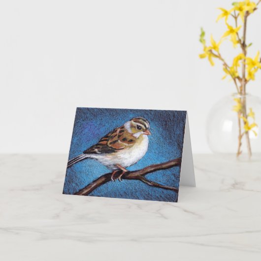 SPARROW: ÖLPASTEL: MITTEILUNGSKARTEN (Gelbe Blume)