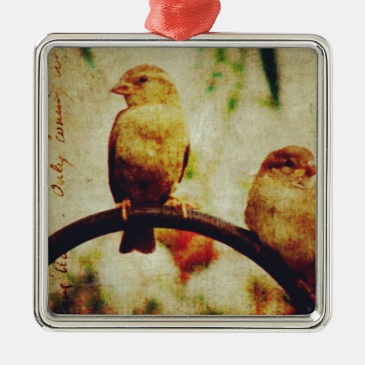 Sparrow Ornament Aus Metall (Vorne)