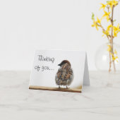 Sparrow photo karte (Gelbe Blume)