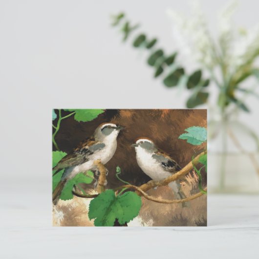 Sparrow Postkarte (Stehend Vorderseite)