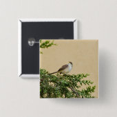 Sparrow-Postkarte Button (Vorne & Hinten)