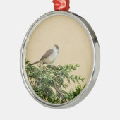 Sparrow Silbernes Ornament (Links)