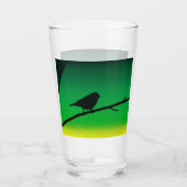 Sparrow Silhouette On Limonene Glas (Rückseite)