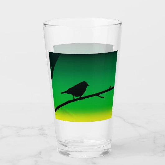 Sparrow Silhouette On Limonene Glas (Vorderseite)