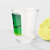 Sparrow Silhouette On Limonene Schnapsglas (Rechts)