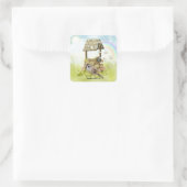 Sparrow-Sticker Quadratischer Aufkleber (Tasche)