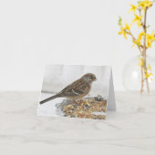 Sparrow und Silberplatine - Leerlaufkarte Karte (Gelbe Blume)