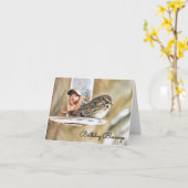 Sparrow und. Zuführung - Geburtstagskarte Karte (Gelbe Blume)