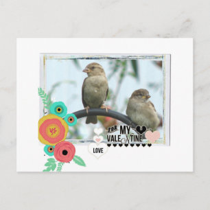 Sparrow Valentine Feiertagspostkarte