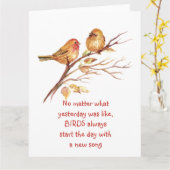 Sparrow-Vogel-Inspirationskarte Karte (Gelbe Blume)