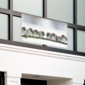 SPARROWS AUF EINEM BRANCHBanner MIT BAUMMETEN Banner (Äußeres Gebäude)