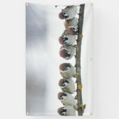 SPARROWS AUF EINEM BRANCHBanner MIT BAUMMETEN Banner (Vertikal)