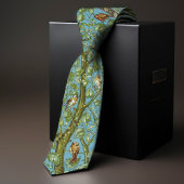 Sparrows Birds Monogram Arts and Crafts Krawatte