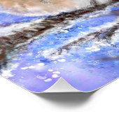 Sparrows Couple in Winter Poster - Malerei (Ecke)