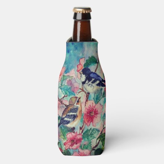 Sparrows Flasche Cooler schöne Vögel Flaschenkühler (Flaschenvorderseite)