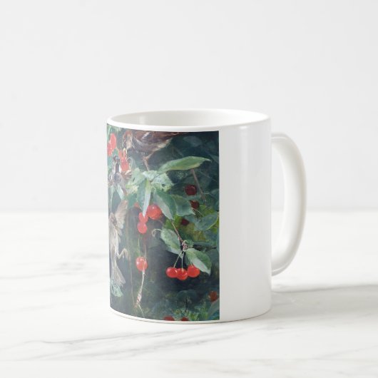 Sparrows in einem Kirschbaum, Bruno Liljefors Kaffeetasse (VorderseiteRechts)
