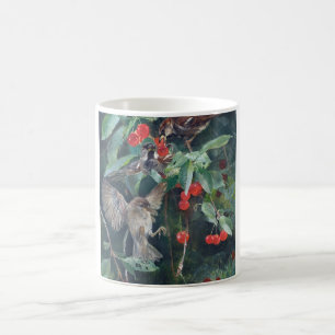 Sparrows in einem Kirschbaum, Bruno Liljefors Kaffeetasse