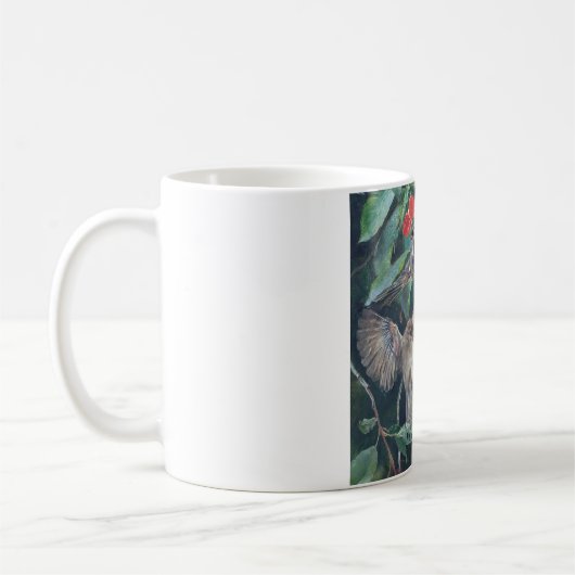 Sparrows in einem Kirschbaum, Bruno Liljefors Kaffeetasse (Links)